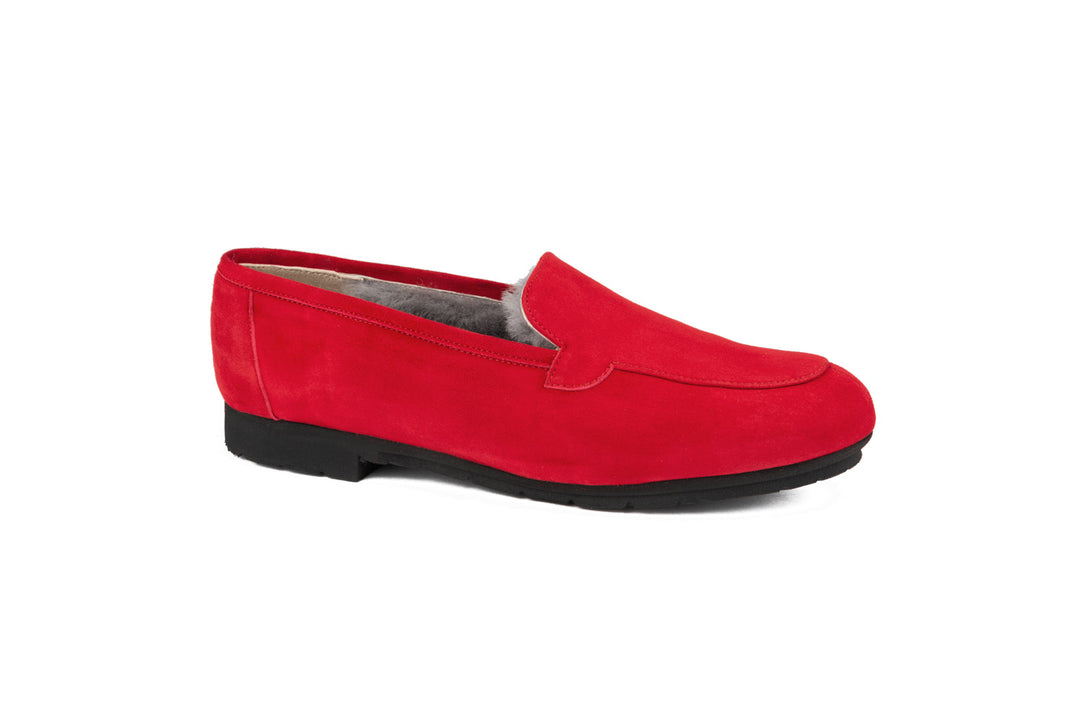 Classic red leather loafers made in Italy – Thierry Rabotin Shop